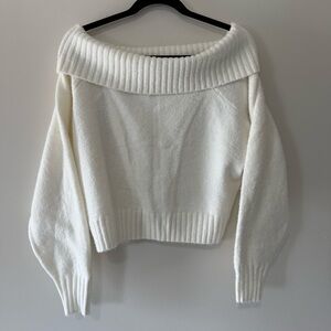 Hollister Off-Shoulder Cream Sweater